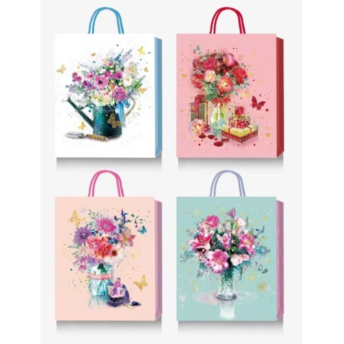 Пакет паперовий 26х32х10 см з тисненням фольгою, в асортименті, TM Buromax