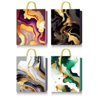 Пакет паперовий 26х32х10 см з тисненням фольгою, в асортименті, TM Buromax