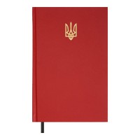 Щоденник недатований «AIRY» A5 на 336 арушів з обкладинкою зі шкірзаму, червоний, ТМ Buromax