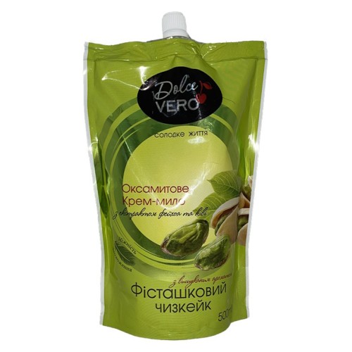 Крем-мило «Фісташковий чізкейк» дойпак 500 мл, ТМ Dolce Vero