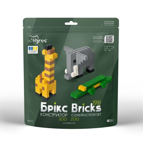 Конструктор «Брікс. Зоо» на 190 елементів, ТМ Тигрес