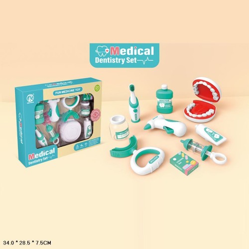 Набір стоматолога з аксесуарами, у коробці 34х28х8 см