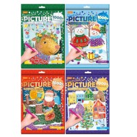 Набір для творчості «Діамантова мозаїка. Зимова серія» з пайєтками та стілусом, в асортименті, ТМ Апельсин