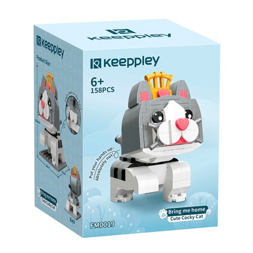 Конструктор «Кіт» 10,2 см на 158 деталей, у коробці 9х12х8 см