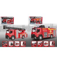 Пожежна машина 29,5 см інерційна зі звуком, світлом, рухомими та гумовими деталями, на батарейці, в асортименті, у коробці 29,5х21х11 см