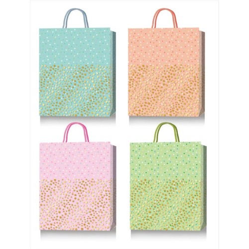 Пакет паперовий 26х32х10 см з тиснення фольгою, в асортименті, ТМ Buromax