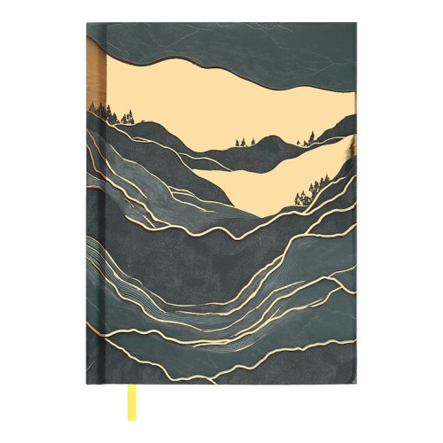 Щоденник недатований «FILLING» A5 на 336 стрінок з картонною обкладинкою, золотистий, ТМ Buromax