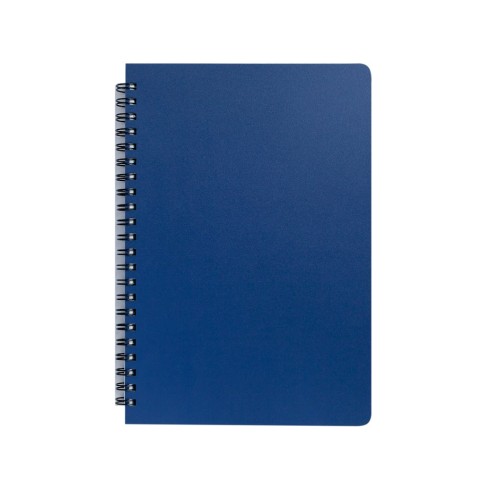 Блокнот «OFFICE» В5 на 96 аркушів у клітинку з пластиковою обкладинкою на пружині збоку, синій, ТМ Buromax