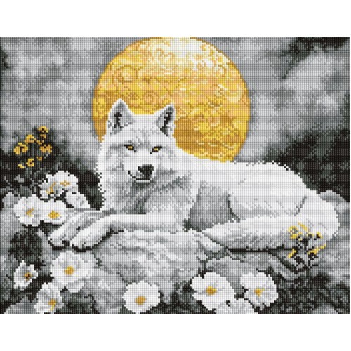 Набір з алмазною мозаїкою «Під світлом місяця» 40х50 см, ТМ Ідейка