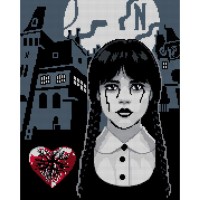 Набір з алмазною мозаїкою «Wednesday. Secrets of Nevermore» 40х50 см, ТМ SANTI