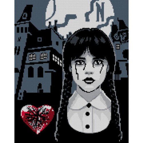 Набір з алмазною мозаїкою «Wednesday. Secrets of Nevermore» 40х50 см, ТМ SANTI