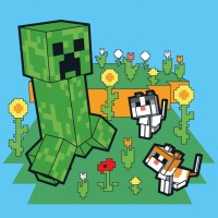 Картина за номерами «Майнкрафт. Кріпер і котики» 25х25 см, ТМ SANTI