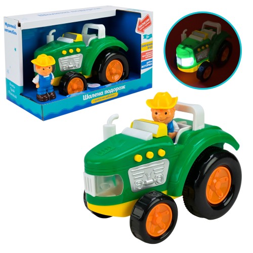 Машинка «Грайся та навчайся» музична зі світлом та звуком, на батарейці, у коробка 23,5х11,5х14,5 см