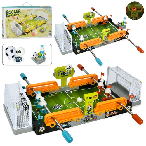 Футбол настільний на штангах: ігрове поле 46х27 см, м'ячі, у коробці 52х32,5х8,2 см