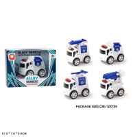 Машина «Поліція» металева, в асортименті, у коробці 12х7х9 см