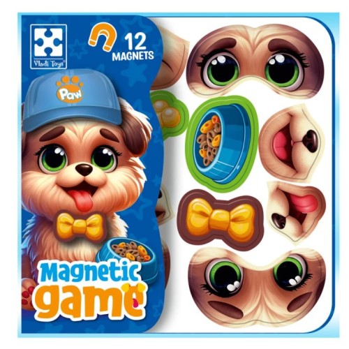 Гра настільна «Емоції Песика» магнітна розвиваюча з 12 магнітів, ТМ Vladi Toys
