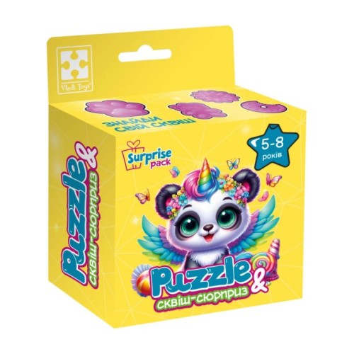 Пазли «Панда-єдиноріг» на 156 елементів, у коробці 11,5х4, 5х15 см, ТМ Vladi Toys