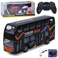 Автобус 30 см р/к на акумуляторі зі світлом, гумовими колесами та USB, в асортименті, у коробці 42,5х18х13,5 см