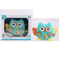 Піаніно «Сова» 23х16х5 см музичне зі світлом, звуками тварин, сортер з 4 фігурами, на батарейці, у коробці 25,5х20,5х6,5 см