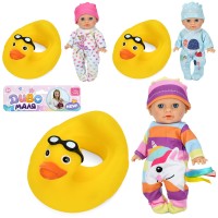 Пупс 17 см з колом-качкою 14х11,5х8 см, в асортименті, у пакеті 20х27х8 см