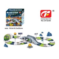 Трек зі світлом та машинкою, на батарейці, у коробці 19,5х22х10,5 см