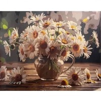 Картина за номерами «Ромашки у скляному глечику» 40х50 см, ТМ Strateg