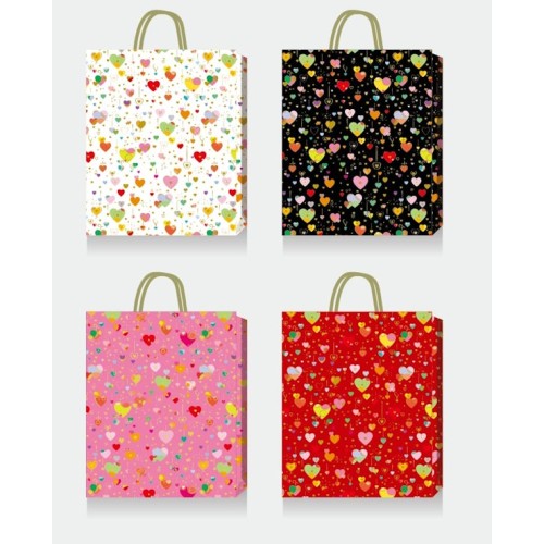 Пакет подарунковий 18х23х8 см з тиснення фольгою, в асортименті,TM Buromax