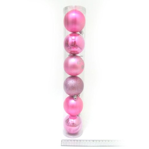 Набір ялинкових прикрас «Glam» з 6 куль по 7 см