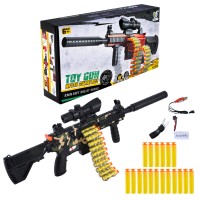 Іграшкова зброя стріляє снарядами на присосках, на батарейцы, в асортименті, у коробці 37х7х19,5 см