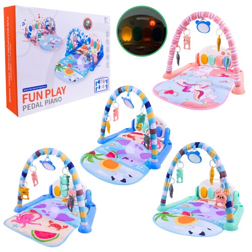 Килимок для малюків 55х64 см з брязкальцями, органчиком з великими клавішами, у коробці 47х35х7,8 см