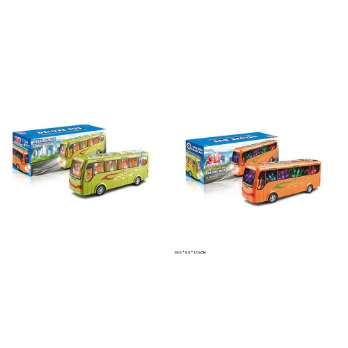 Автобус музичний зі звуком та світлом, на батарейці, в асортименті, у коробці 30,5х9х12,5 см