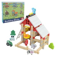 Конструктор «Ферма» на 36 деталей дерев'яний, у коробці 25х21х4,5 см