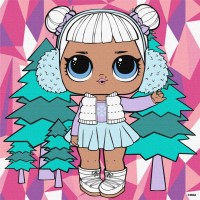 Картина за номерами «L.O.L. Surprise! Winter chill. Snow Angel» 25х25 см, ТМ Ідейка