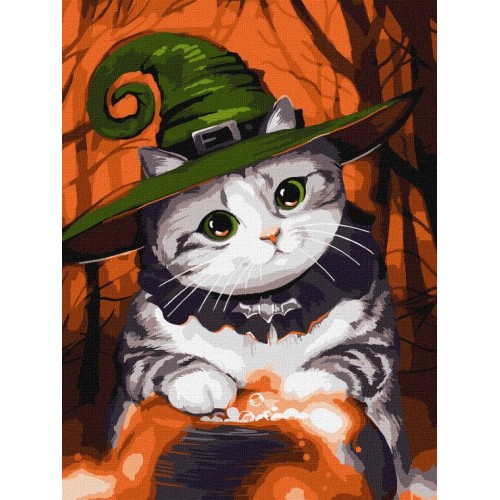 Картина за номерами «Чарівний котик» 30х40 см, ТМ Ідейка