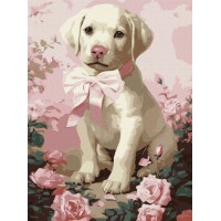 Картина за номерами «Пухнастий подарунок» 30х40 см, ТМ Ідейка