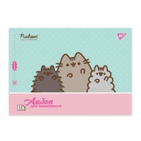 Альбом для малювання «Pusheen» А4 на 12 аркушів на скобі 100 г/м2 з перфорацією, в асортименті, ТМ YES