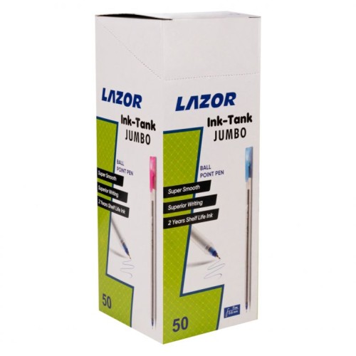 Ручка «LAZOR Ink Tank-Jumbo» кульково-масляна чорна 0,6 мм, ТМ LINC