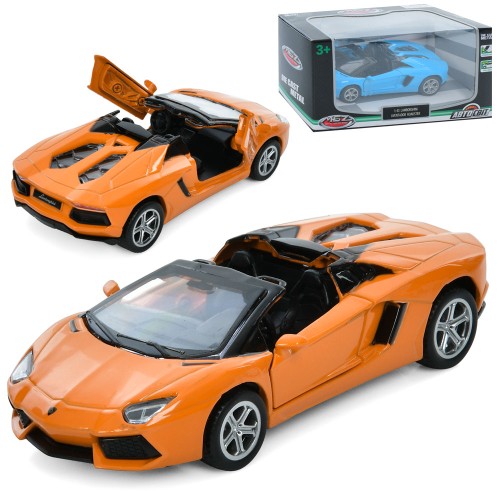 Машина «Lamborghini Aventador» 11 см 1:43 металева інерційна з дверима що відкриваються та гумовими колесами, в асортименті, у коробці 14,5х7х6,5 см, АвтоСвіт