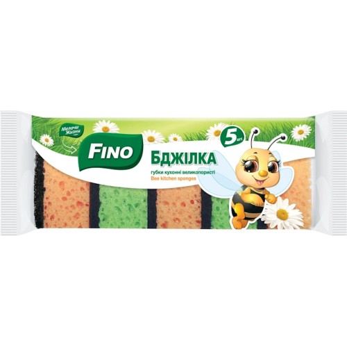 Губки кухонні «Бджілка» 5+1 шт, ТМ Fino