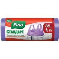 Пакети для сміття з ручками на 35 л по 30 шт, ТМ Fino