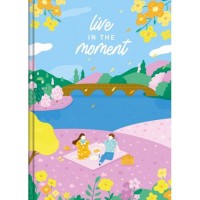 Блокнот «Живи моментом» А5 на 72 аркуші у клітинку з ламінованою обкладинкою, в асортименті, ТМ Рюкзачок