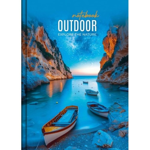 Канцелярська книга «NATURE» А4 на 192 аркуші у клітинку з твердою палітуркою та ламінованою обкладинкою, в асортименті, ТМ Рюкзачок