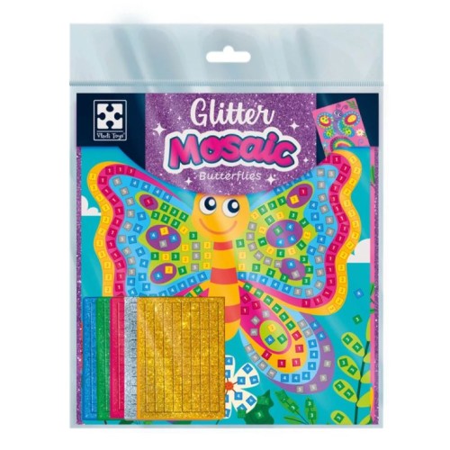 Набір для творчості «Метелики» на 2 поля та 5 аркушів з мозаїкою, у пакеті 21х23,5 см, ТМ Vladi Toys