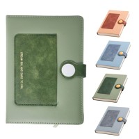 Блокнот А5 на 96 аркушів у клітинку з обкладинкою зі шкірзаму на магніті, в асортименті, TM Leader