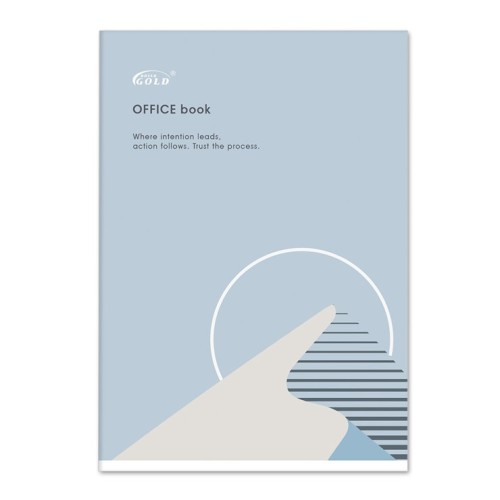Канцелярська книга «Gold» у клітинку на 96 аркушів на скобі з картонною обкладинкою, №4134-1,2, в асортименті, ТМ Brisk