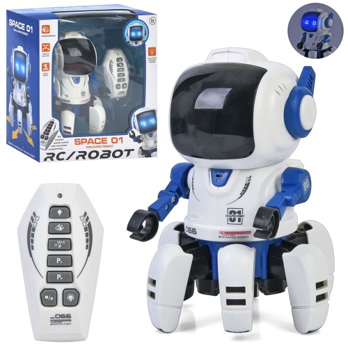 Робот 18,5 см р/к музичний зі світлом, ходить, танцює, програмується, на батарейках, у коробці 22,5х26х14,5 см