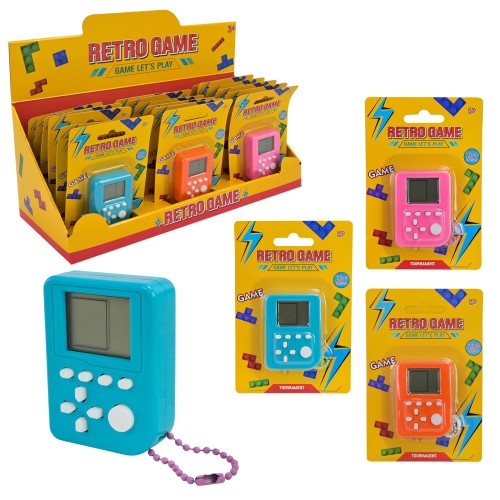 Електронна гра «Тетріс», в асортименті, на планшетці 9х14х1,5 см, по 18 шт у боксі 33х14,5х13,5 см