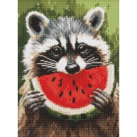 Алмазна мозаїка «Соковитий кавун» 30х40 см, ТМ Ідейка