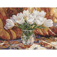 Алмазна мозаїка «Тюльпановий спокій» 30х40 см, ТМ Ідейка