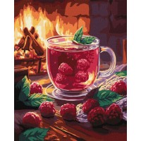 Картина за номерами «Малиновий чай» 40х50 см, ТМ Ідейка